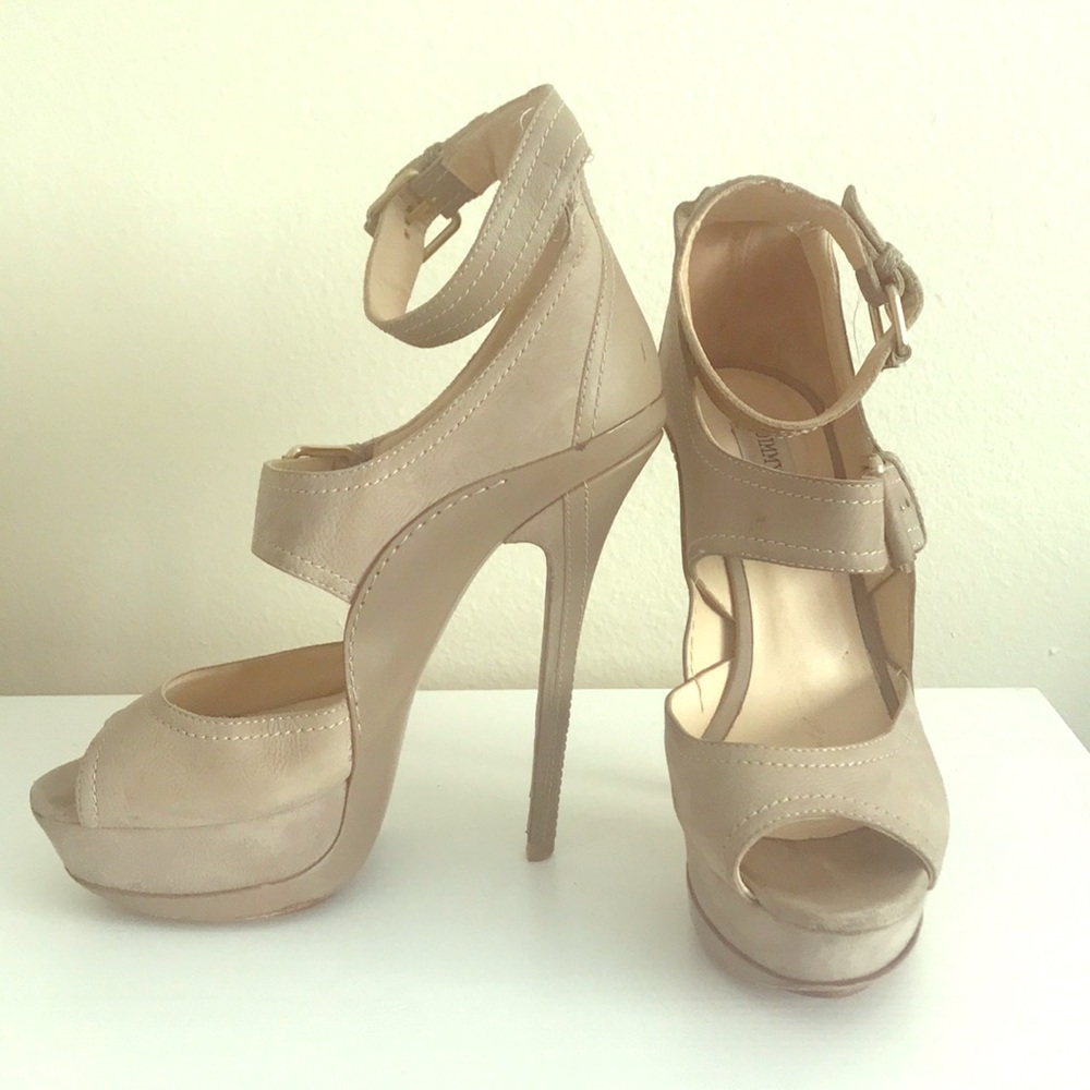 Jimmy Choo Leather Platform Heels
